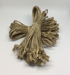 Jute cord pre-tied loops